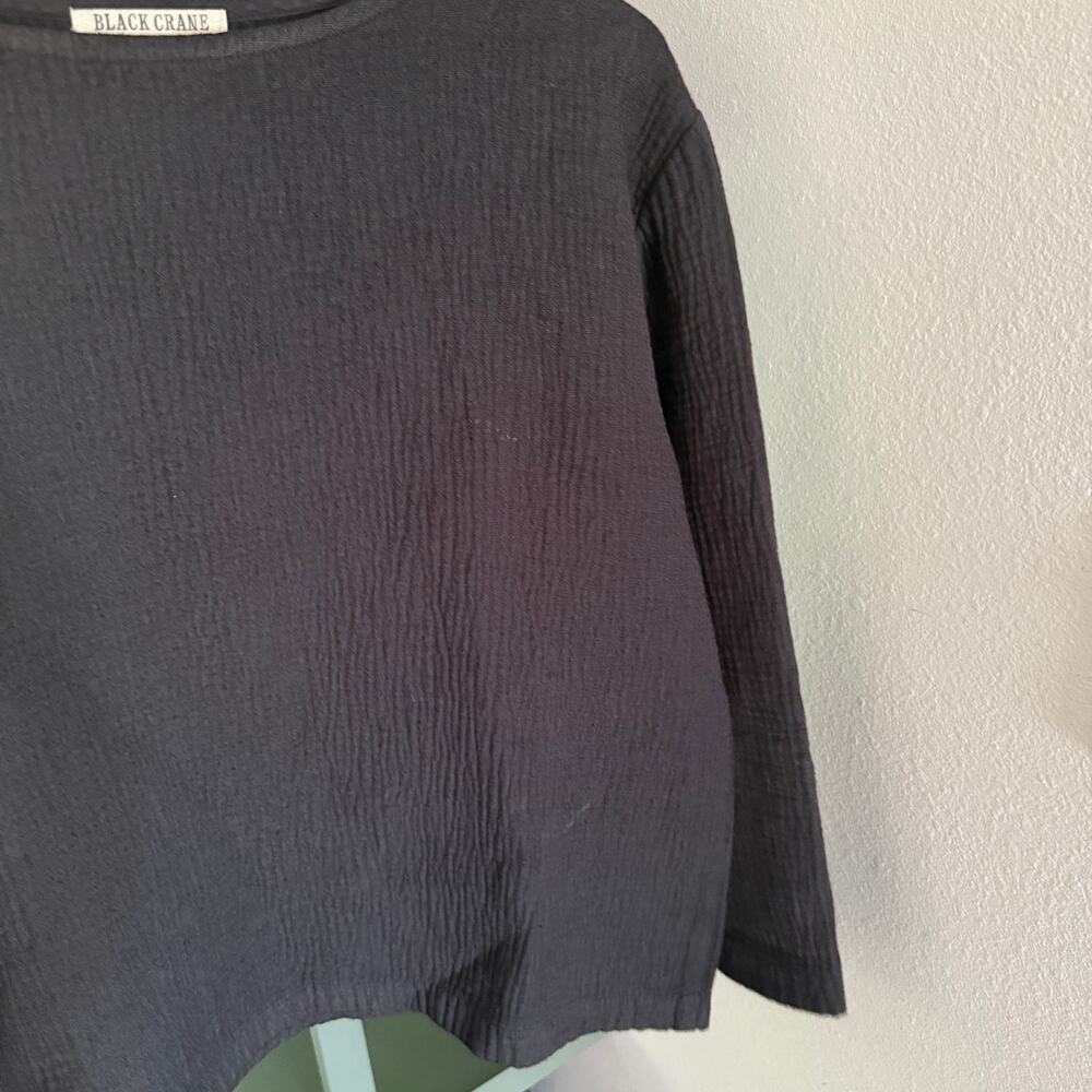 Black Crane Double Canvas Cotton Top XS - Picture 4 of 7